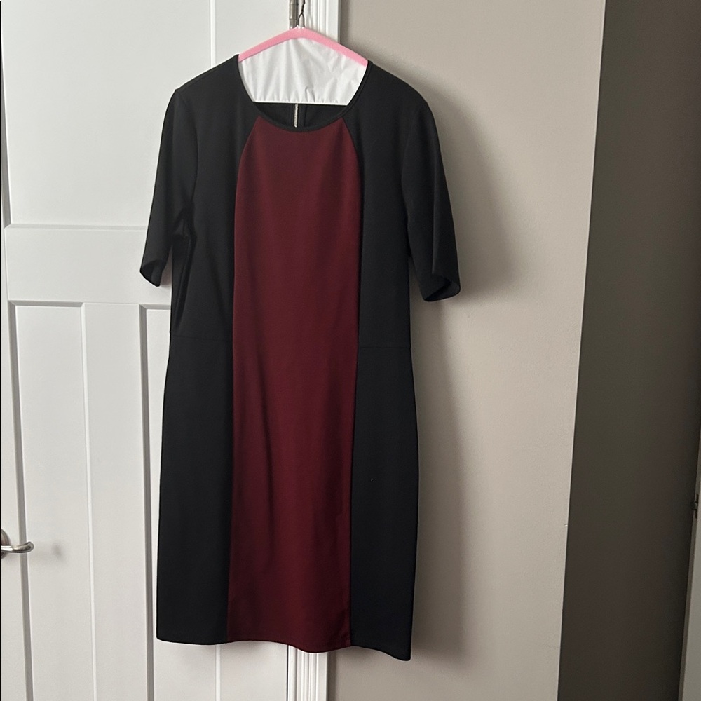 41 Hawthorn Black and Burgundy Dress